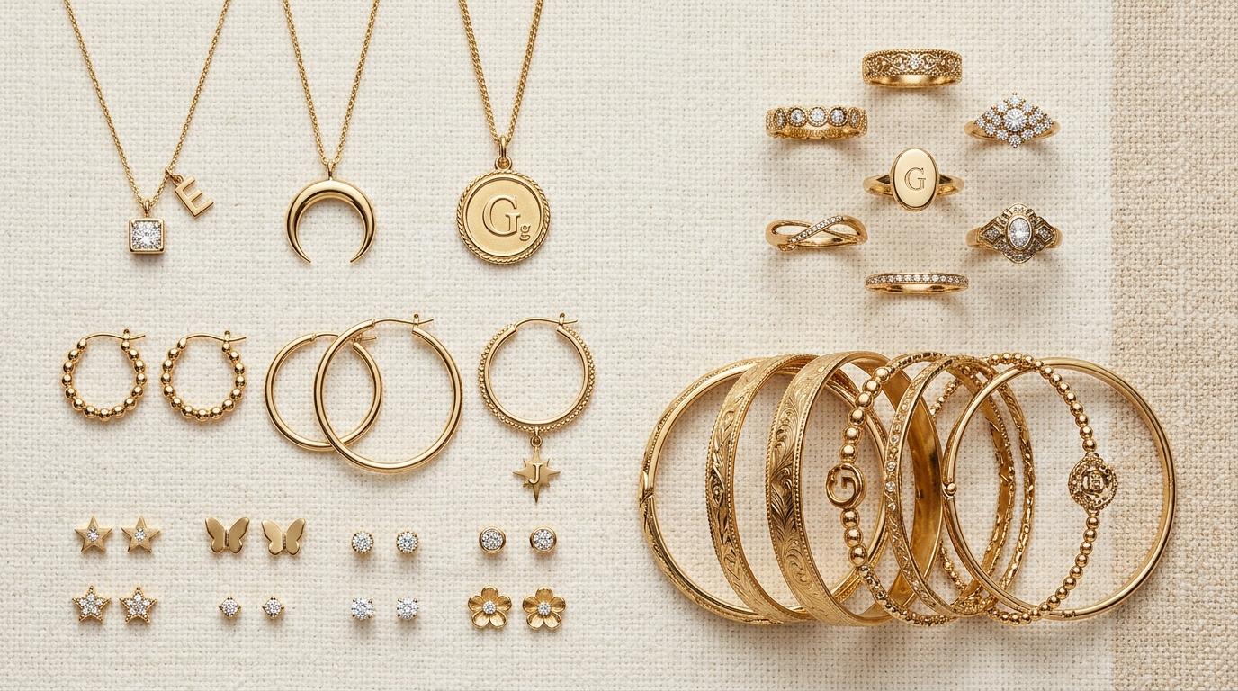 Gold jewellery collection